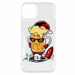Чехол для iPhone 14 Plus New Year's beer - PrintSalon