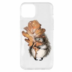Чехол для iPhone 14 Plus Осенний ежик - PrintSalon