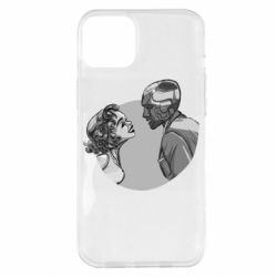 Чехол для iPhone 14 Plus Retro Wanda and Vision - PrintSalon