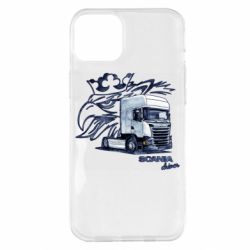 Чехол для iPhone 14 Plus Scania watercolor art - PrintSalon