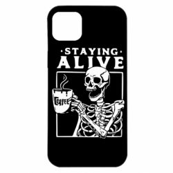 Чехол для iPhone 14 Plus Staying alive with coffee - PrintSalon