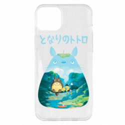 Чехол для iPhone 14 Plus Тоторо на рыбалке - PrintSalon