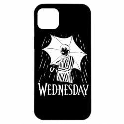 Чохол для iPhone 14 Plus Венздей Вдамс и зонт - PrintSalon