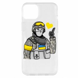 Чехол для iPhone 14 Plus Военный с сердечком - PrintSalon