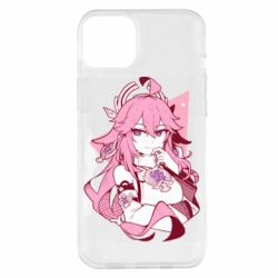 Чехол для iPhone 14 Plus Yae Miko portrait - PrintSalon