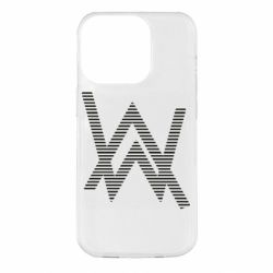 Чехол для iPhone 14 Pro Alan Walker logo stripes - PrintSalon