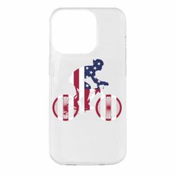 Чехол для iPhone 14 Pro American cyclist - PrintSalon