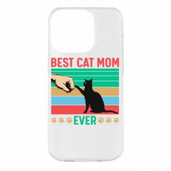 Чехол для iPhone 14 Pro Best cat mom ever - PrintSalon
