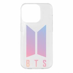 Чехол для iPhone 14 Pro BTS gradient logo - PrintSalon