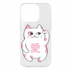 Чехол для iPhone 14 Pro Cat and hieroglyphs - PrintSalon