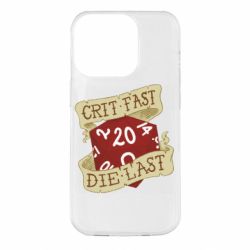 Чехол для iPhone 14 Pro Crit fast - die last - PrintSalon