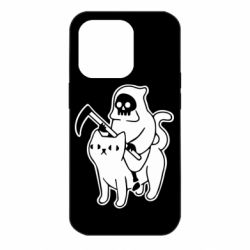 Чохол для iPhone 14 Pro Death and cat - PrintSalon