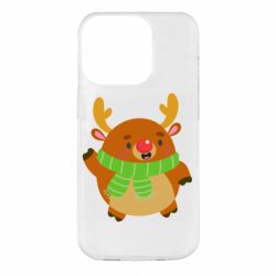 Чехол для iPhone 14 Pro Deer in a scarf - PrintSalon