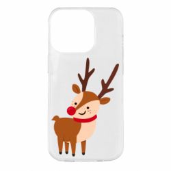 Чехол для iPhone 14 Pro Deer with red nose - PrintSalon