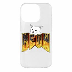 Чехол для iPhone 14 Pro Doom меов cat - PrintSalon