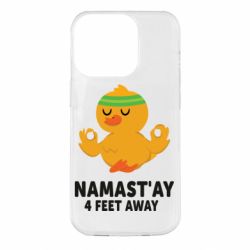 Чехол для iPhone 14 Pro Duck Namast'ay Away - PrintSalon