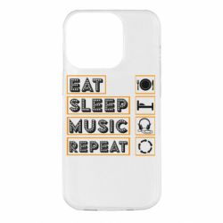 Чехол для iPhone 14 Pro Eat sleep dj repeat. - PrintSalon
