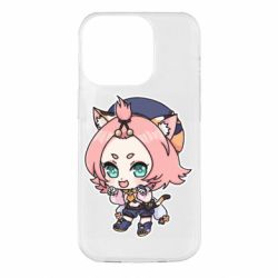 Чехол для iPhone 14 Pro Genshin Impact chibi Diona - PrintSalon