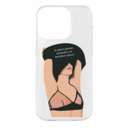 Чехол для iPhone 14 Pro Gentleman Is Simply A Patient Wolf - PrintSalon