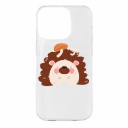 Чехол для iPhone 14 Pro Hedgehog with mushrooms - PrintSalon