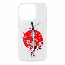 Чохол для iPhone 14 Pro katana in sakura - PrintSalon