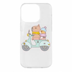 Чохол для iPhone 14 Pro Копібара та Морська свинка