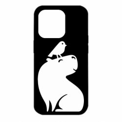 Чохол для iPhone 14 Pro Копібара та Пташка - PrintSalon