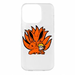 Чехол для iPhone 14 Pro Kurama And Naruto - PrintSalon