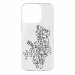 Чехол для iPhone 14 Pro Map Ukraine - PrintSalon
