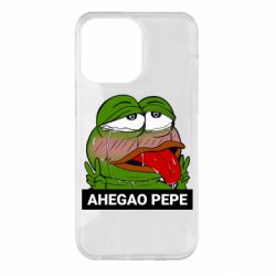 Чехол для iPhone 14 Pro Max Аhegao PePe-PrintSalon Чехол для iPhone 14 Pro Max Аhegao PePe