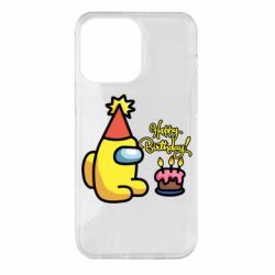Чохол для iPhone 14 Pro Max Among Us Happy Birthday