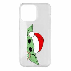 Чохол для iPhone 14 Pro Max Baby Yoda Santa - PrintSalon