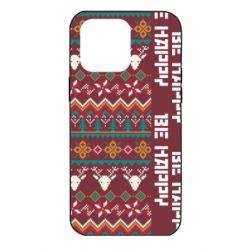 Чохол для iPhone 14 Pro Max Be Happy - Deers Pattern - PrintSalon