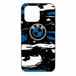 Чехол для iPhone 14 Pro Max BMW logo and art background - PrintSalon