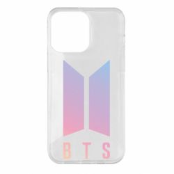 Чехол для iPhone 14 Pro Max BTS gradient logo - PrintSalon