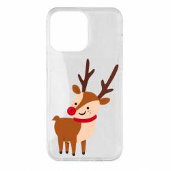 Чехол для iPhone 14 Pro Max Deer with red nose - PrintSalon