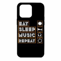 Чехол для iPhone 14 Pro Max Eat sleep dj repeat. - PrintSalon