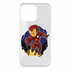 Чехол для iPhone 14 Pro Max Flying Iron man - PrintSalon