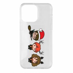 Чохол для iPhone 14 Pro Max Гаррі Поттер та друзі новорічні - PrintSalon