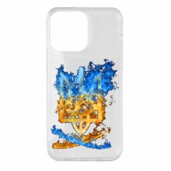 Чехол для iPhone 14 Pro Max Горящий гербу Украины - PrintSalon