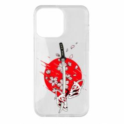 Чохол для iPhone 14 Pro Max katana in sakura - PrintSalon