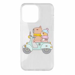 Чехол для iPhone 14 Pro Max Капибара и Морская свинка - PrintSalon