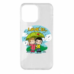 Чехол для iPhone 14 Pro Max Love is ... in the rain - PrintSalon