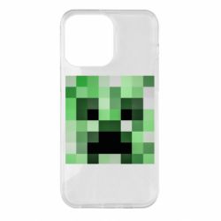 Чехол для iPhone 14 Pro Max Minecraft minimalist Creeper - PrintSalon