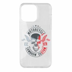 Чехол для iPhone 14 Pro Max Moto skull - PrintSalon