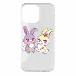 Чехол для iPhone 14 Pro Max Rabbits In Love - PrintSalon