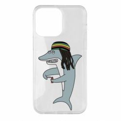 Чехол для iPhone 14 Pro Max Shark Rastaman - PrintSalon
