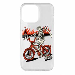 Чохол для iPhone 14 Pro Max Смерть із косою у вінку! Гарячий кремль - PrintSalon