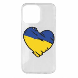 Чехол для iPhone 14 Pro Max Украина сердце с царапинами - PrintSalon
