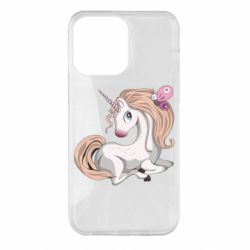 Чехол для iPhone 14 Pro Max Unicorn with bow tie - PrintSalon